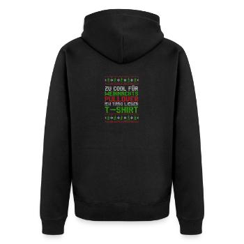 Père Noël Noël laid Noël - Veste à capuche bio Premium Unisexe - noir - Dos - Nico (187cm)
