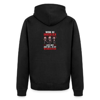 Noël du Père Noël - Veste à capuche bio Premium Unisexe - noir - Dos - Nico (187cm)