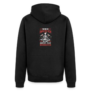 Noël du Père Noël - Veste à capuche bio Premium Unisexe - noir - Dos - Nico (187cm)