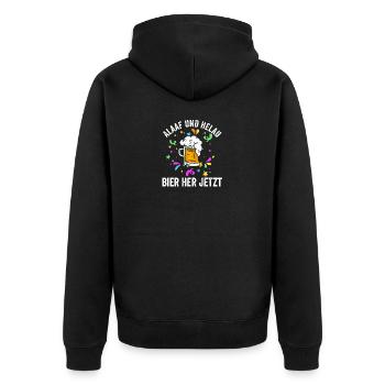 Costume de carnaval Boire de la bière Carnaval Carnaval - Veste à capuche bio Premium Unisexe - noir - Dos - Nico (187cm)
