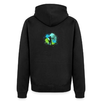 Archer Tir à l’arc - Veste à capuche bio Premium Unisexe - noir - Dos - Nico (187cm)