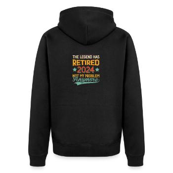 La légende a pris sa retraite 2024 n’est plus mon problème - Veste à capuche bio Premium Unisexe - noir - Dos - Nico (187cm)