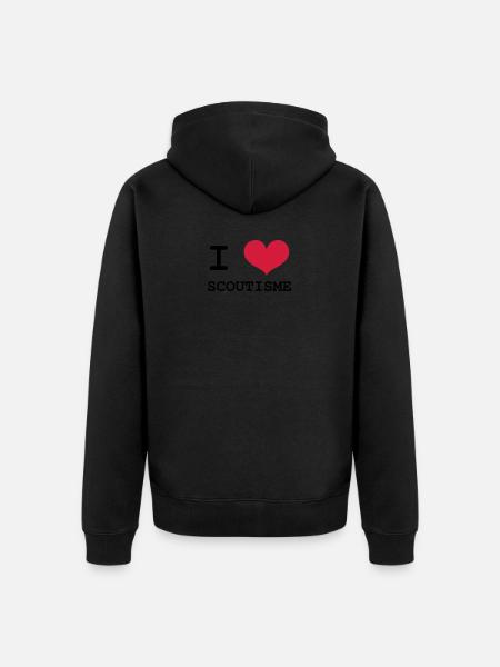 I Love Scoutisme - Veste à capuche bio Premium Unisexe - noir
