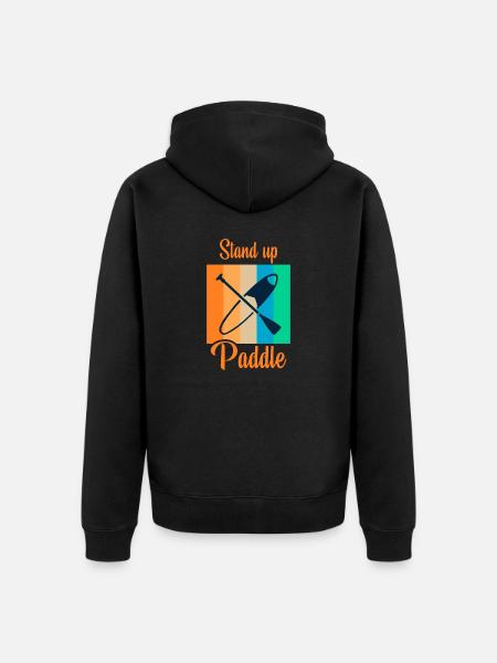 Standup Paddle - Unisex Premium Organic Zip Hoodie - black