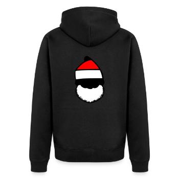 Christmas Hat Santa Claus Christmas Vector - Unisex Premium Organic Zip Hoodie - black - Back - Nico (187cm)