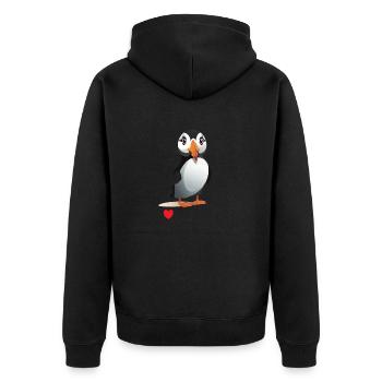 I love Iceland - Unisex Premium Organic Zip Hoodie - black - Back - Nico (187cm)