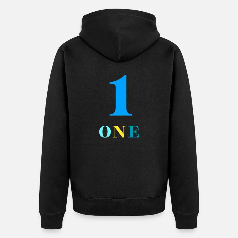 One-1e anniversaire - Veste à capuche bio Premium Unisexe - noir