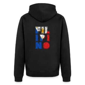 Philippines drapeau philippin fierté je cadeau - Veste à capuche bio Premium Unisexe - noir - Dos - Nico (187cm)