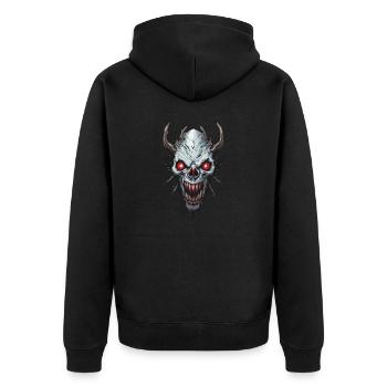Wendigo / Evil Spirit / Possessive / Horror - Unisex Premium Organic Zip Hoodie - black - Back - Nico (187cm)