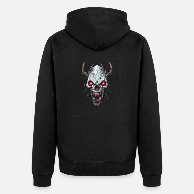 Wendigo / maléfique / Possessif / Horreur - Veste à capuche bio Premium Unisexe - noir