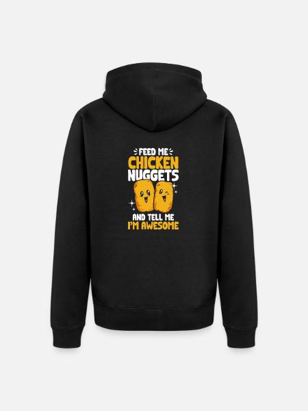 Chicken Nugget Lover Chicken Nuggets - Unisex Premium Organic Zip Hoodie - black