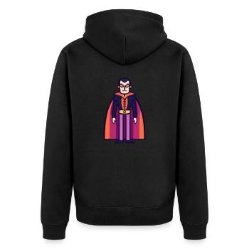Vampire Halloween Symbol Comic - Unisex Premium Organic Zip Hoodie - black - Back - Nico (187cm)