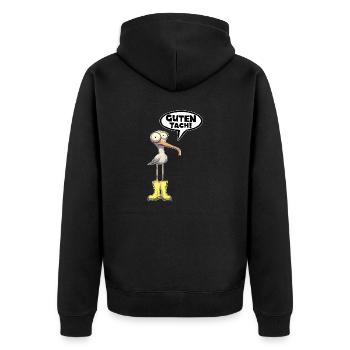 Good Tach Seagull Funny Saying Funny Saying - Unisex Premium Organic Zip Hoodie - black - Back - Nico (187cm)