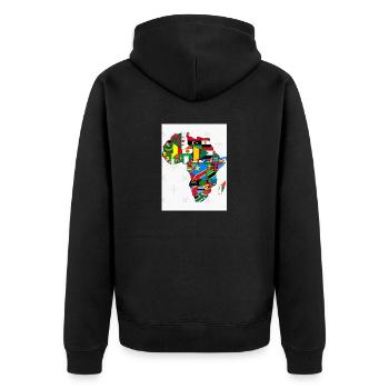 Mon Afrique - Veste à capuche bio Premium Unisexe - noir - Dos - Nico (187cm)