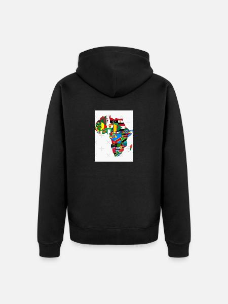 Mon Afrique - Veste à capuche bio Premium Unisexe - noir