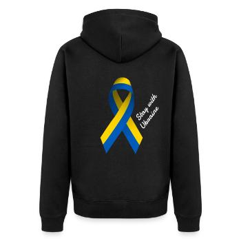 Russie Guerre Paix Ukraine - Veste à capuche bio Premium Unisexe - noir - Dos - Nico (187cm)