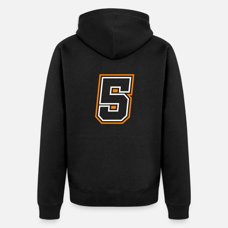 5 Symbole numérique - Veste à capuche bio Premium Unisexe - noir