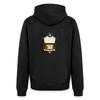 vintage - Veste à capuche bio Premium Unisexe - noir - Dos - Nico (187cm)