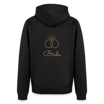 Mariée - Veste à capuche bio Premium Unisexe - noir - Dos - Nico (187cm)