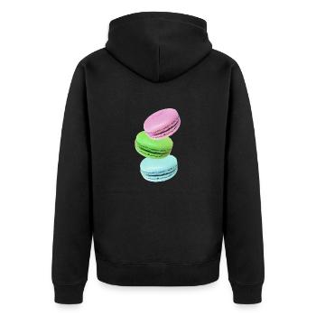Macarons - Veste à capuche bio Premium Unisexe - noir - Dos - Nico (187cm)