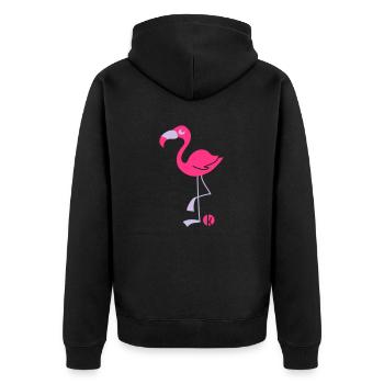 Flamingo (2c) - Veste à capuche bio Premium Unisexe - noir - Dos - Nico (187cm)