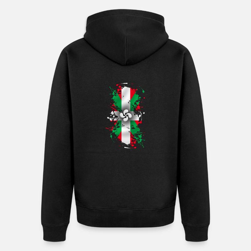 Pays Basque - Euskal Herria - Veste à capuche bio Premium Unisexe - noir