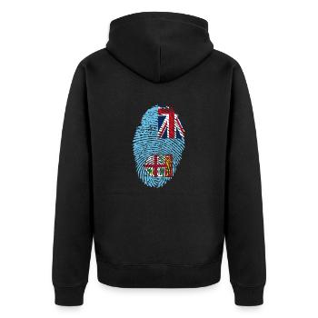 Fidji - Veste à capuche bio Premium Unisexe - noir - Dos - Nico (187cm)