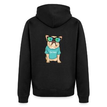 Chien carituriste - Veste à capuche bio Premium Unisexe - noir - Dos - Nico (187cm)