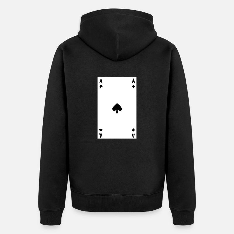 Ace Leaf - Image - Veste à capuche bio Premium Unisexe - noir