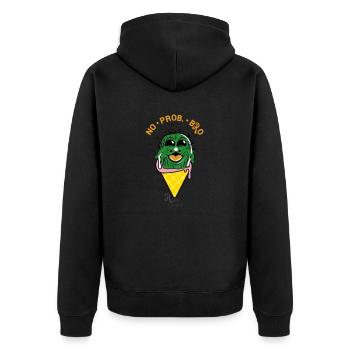 Crème glacée au cactus - Plantes - Veste à capuche bio Premium Unisexe - noir - Dos - Nico (187cm)