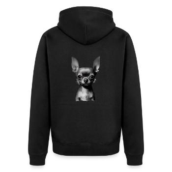 Chihuahua Dog Propriétaire Chihuahua Puppy Dogs - Veste à capuche bio Premium Unisexe - noir - Dos - Nico (187cm)