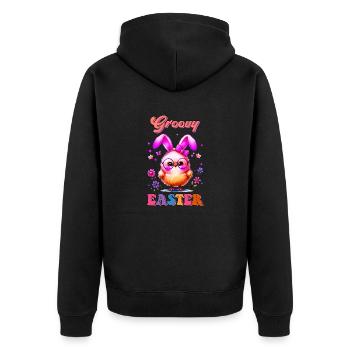 Easter Easter Bunny Easter Eve Easter Sunday Easter Egg Spring - Unisex Premium Organic Zip Hoodie - black - Back - Nico (187cm)