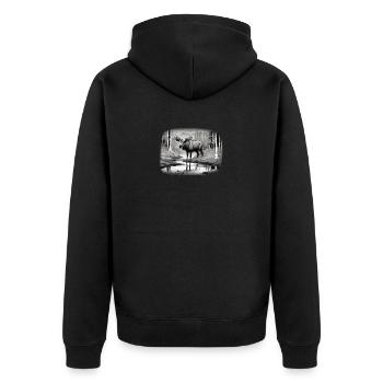 Élan - Veste à capuche bio Premium Unisexe - noir - Dos - Nico (187cm)