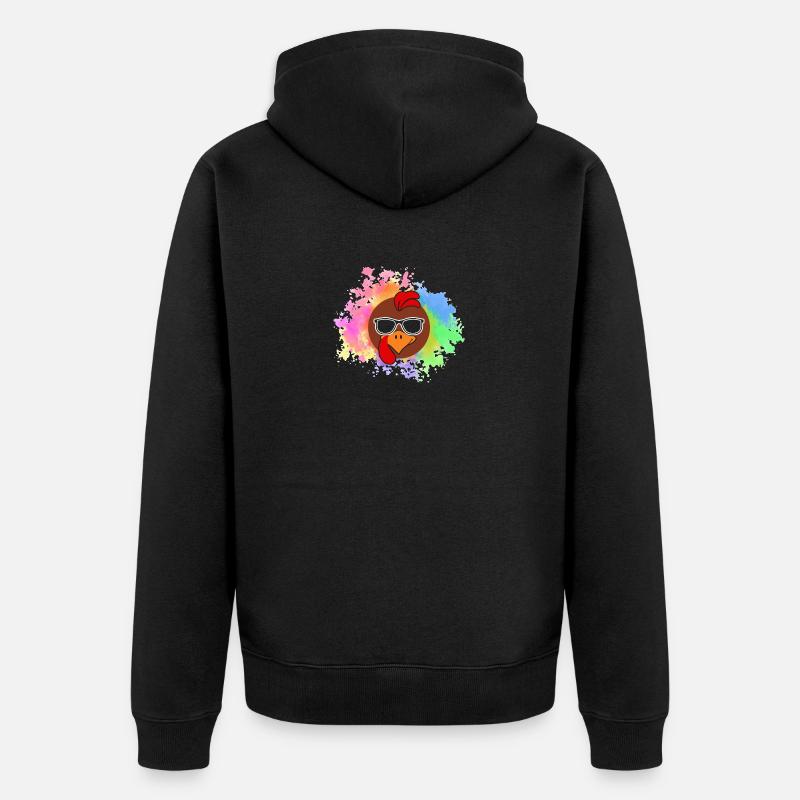 Poulets Coq Dinde - Veste à capuche bio Premium Unisexe - noir
