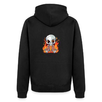 Squelette de feu - Veste à capuche bio Premium Unisexe - noir - Dos - Nico (187cm)