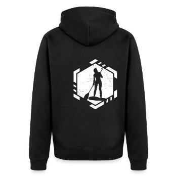 Standup Paddle Hommes Stand up Paddle Board - Veste à capuche bio Premium Unisexe - noir - Dos - Nico (187cm)