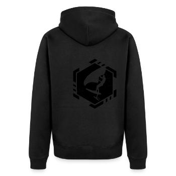 hydrofoil men wingsurf wingsurfing women - Unisex Premium Organic Zip Hoodie - black - Back - Nico (187cm)