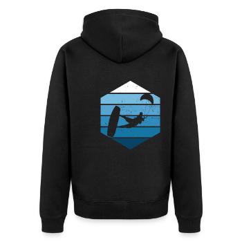 Kitesurfeuse Femmes Kitesurf Kitesurf Kitesurf Kitesurf - Veste à capuche bio Premium Unisexe - noir - Dos - Nico (187cm)