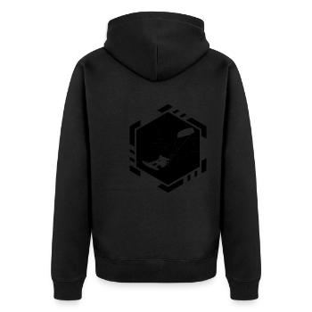 Men's Kitesurfing Kitesurfer Kiten Kitesurf - Unisex Premium Organic Zip Hoodie - black - Back - Nico (187cm)