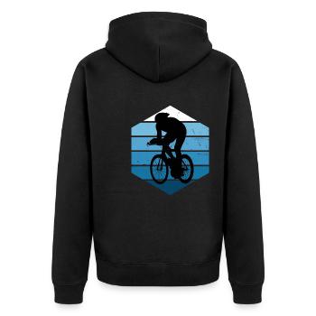 Road Bike Road Bike Road Bike Road Cycling Men - Unisex Premium Organic Zip Hoodie - black - Back - Nico (187cm)