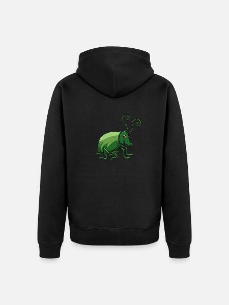 funny - Unisex Premium Organic Zip Hoodie - black