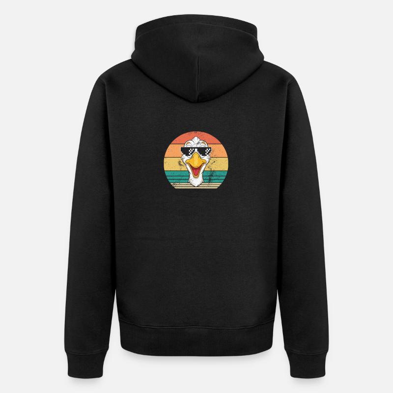 Gans - Unisex Premium Bio Zip Hoodie - Schwarz