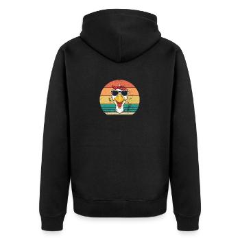Oie - Veste à capuche bio Premium Unisexe - noir - Dos - Nico (187cm)