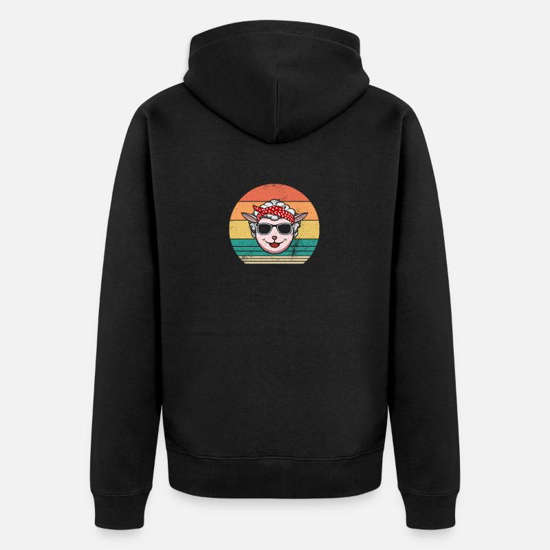 Schäfer Schaf - Unisex Premium Bio Zip Hoodie - Schwarz