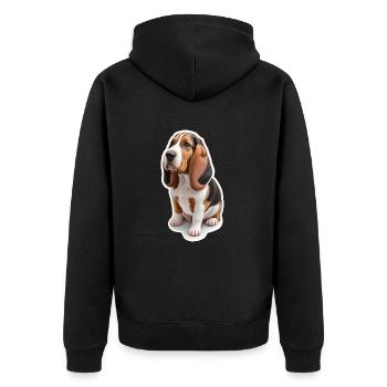 Beagle - Veste à capuche bio Premium Unisexe - noir - Dos - Nico (187cm)