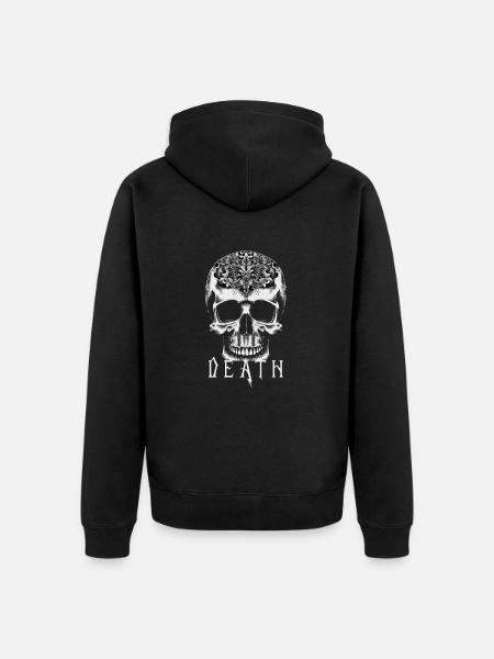 Crâne - Veste à capuche bio Premium Unisexe - noir