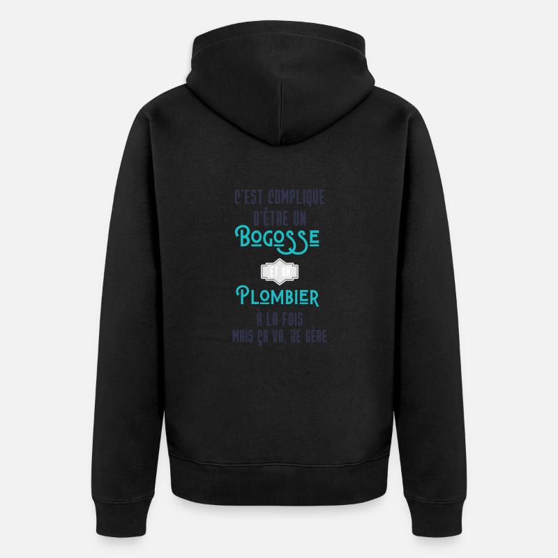 C'est compliqué d'être Bogosser - Veste à capuche bio Premium Unisexe - noir