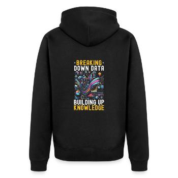 Science des données, Analyse des données, Machine Learning, Données - Veste à capuche bio Premium Unisexe - noir - Dos - Nico (187cm)
