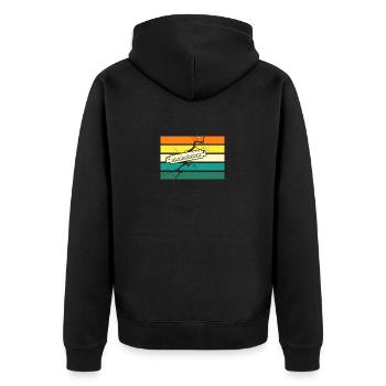 Harmonica Harmonica - Unisex Premium Organic Zip Hoodie - black - Back - Nico (187cm)