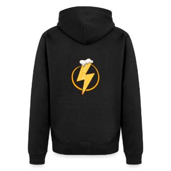 beer beer garden toast beer belly beer drinker - Unisex Premium Organic Zip Hoodie - black - Back - Nico (187cm)
